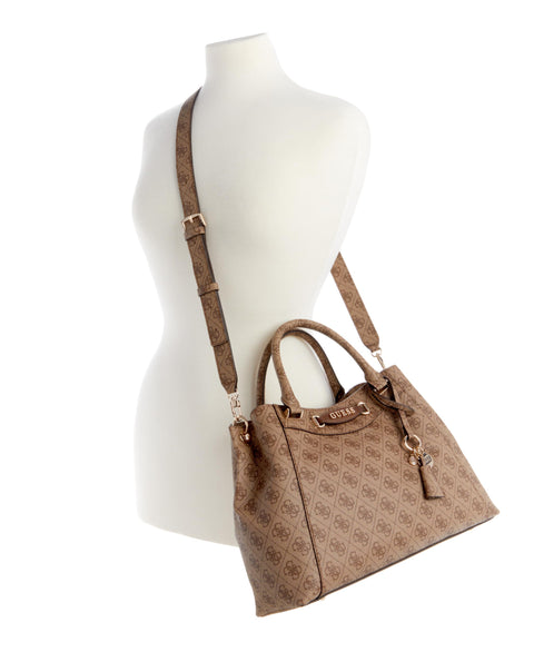 GUESS Emera Girlfriend Satchel, Latte Logo GUESS