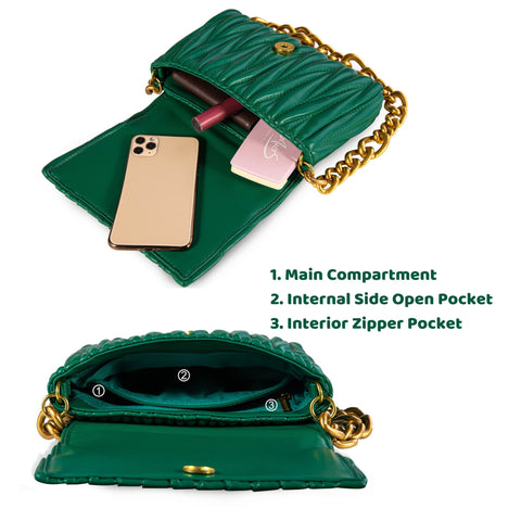 Montana West Quilted Evening Handbags for Women Crossbody Bags Trendy Small Purses and Top Handle Handbags MWC-060ADGN Montana West