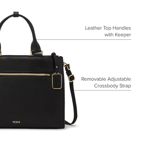 TUMI - Voyageur Lynn Leather Tote Bag - Black TUMI