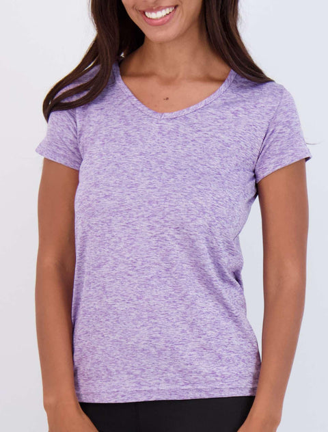 Real Essentials Women's V-Neck Activewear T-Shirt, Quick Dry, 5-Pack XL Real Essentials