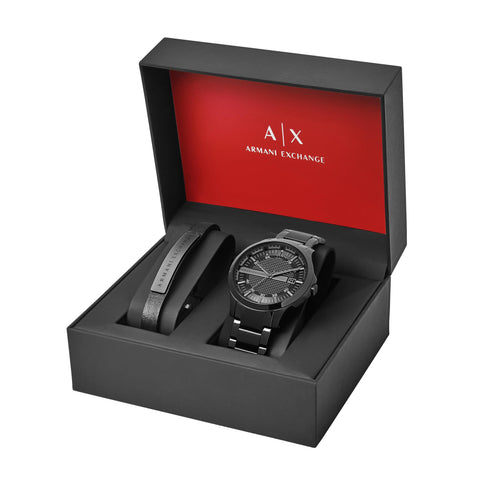 A｜X ARMANI EXCHANGE Men's Stainless Steel Watch & Bracelet Gift Set (Model: AX7101) A｜X ARMANI EXCHANGE