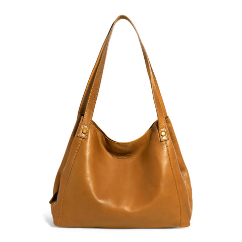 American Leather Co. Liberty Shopper Tote Bag, Tan Brown, 100% Genuine American Leather Purse for Women, Spacious Tote Bag with Pockets, Wide Straps, Practical & Functional Women's Purses ALCO AMERICAN LEATHER CO.