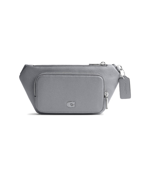 COACH Belt Bag in Crossgrain Leather, Grey Blue Coach