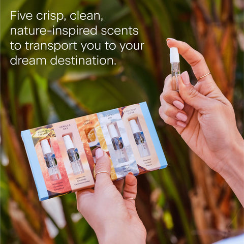 Skylar Perfume Discovery spray Sampler Set and Boardwalk Delight Hair and Body - Hypoallergenic & Clean Perfume and Fragrance for Women & Men Skylar