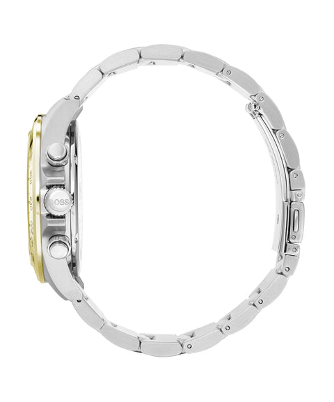 HUGO Men's Quartz Watch with Stainless Steel Strap, Two Tone, 22 (Model: 1513767) HUGO