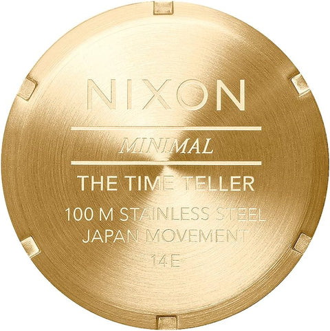 NIXON Time Teller A045 - All Gold / Gold - 100m Water Resistant Men's Analog Fashion Watch (37mm Watch Face, 19.5mm-18mm Stainless Steel Band) NIXON