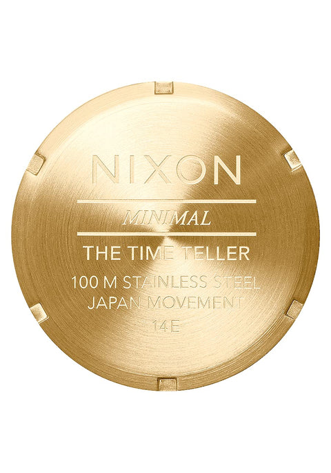 NIXON Time Teller A045 - All Gold / Gold - 100m Water Resistant Men's Analog Fashion Watch (37mm Watch Face, 19.5mm-18mm Stainless Steel Band) NIXON
