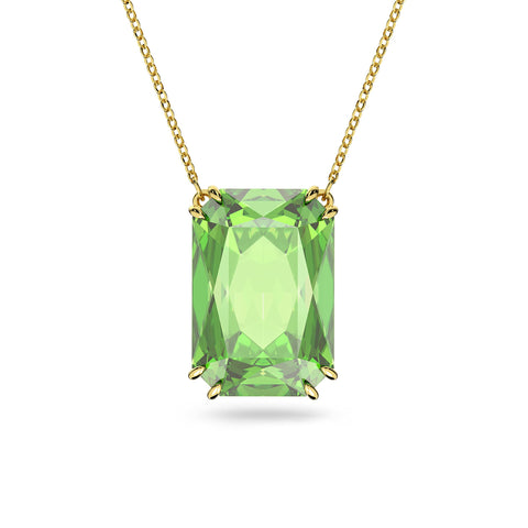 Swarovski Millenia Pendant, Green, Gold-tone Finish