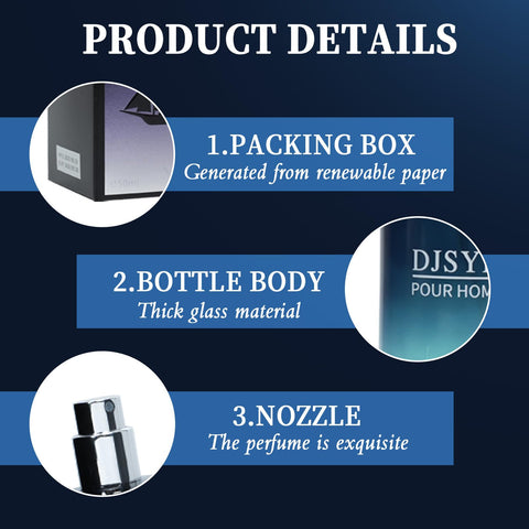 DJSYIM cologne perfumes for men Cologne for Men, Personal FragranceApple fragrance, men's perfume long-term spray, 1.7ounce portable design