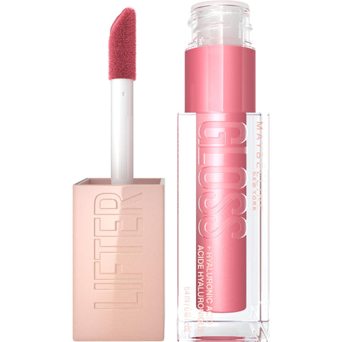 Maybelline Lifter Gloss, Hydrating Lip Gloss with Hyaluronic Acid, High Shine for Plumper Looking Lips, Petal, Warm Pink Neutral, 0.18 Ounce Maybelline