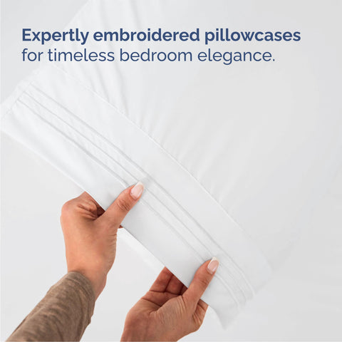 Queen Size 4 Piece Sheet Set - Comfy Breathable & Cooling Bed Sheets Set - Hotel Luxury Bedding for Women, Men, Kids & Teens - Deep Pockets, Easy Secure Fit, Soft and Wrinkle Free - Oeko-Tex - White CGK Unlimited