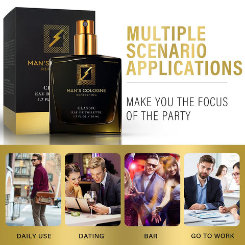 ALFREVER Pheromone Cologne for Men, Long-Lasting Attraction Pheromone Perfume with Unique Scent, Enhances Confidence & Charisma, 50ml