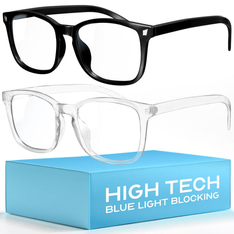 livho High Tech Blue Light Glasses - Advanced 99% Blue Light Blocking Computer Glasses - Anti Eyestrain & UV Glare Protection livho