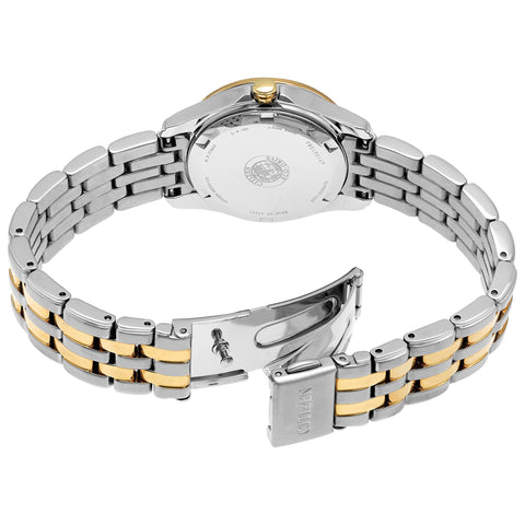 Citizen Women's Eco-Drive Dress Classic Crystal Watch in Two-tone Stainless Steel, Silver Dial, 28mm (Model: EW1908-59A) Citizen