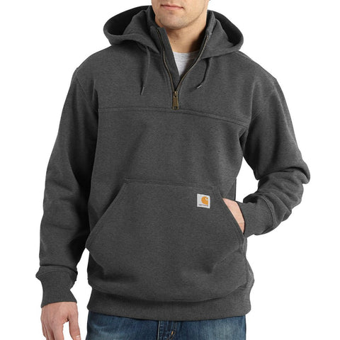 Carhartt mens Rain Defender Paxton Heavyweight Hooded Sweatshirt Shirt, Carbon Heather, X-Large US
