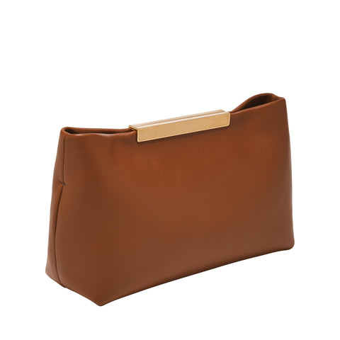 Fossil Penrose Crossbody, Medium Brown Clutch Fossil
