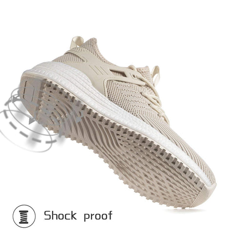 SDolphin Running Walking Shoes Women - Tennis Sneakers Athletic Lightweight Workout Gym Nurse Ladies Fashion Comfortable Memory Foam Non Slip Training Shoes Beige SDolphin