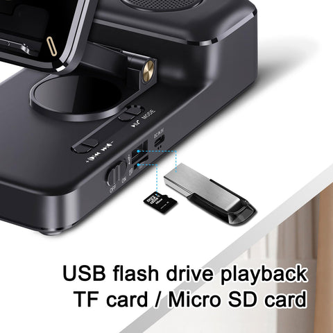 Gifts for Men Women, Bluetooth Speaker with Wireless Charging Phone Stand, HD Surround Sound Speaker, Cool Gadget Gifts for Men Women Dad Mom Birthday MepvabKY