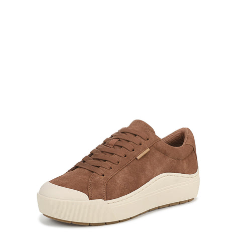 Dr. Scholl's Shoes Women's Time Off Sneaker Dark Honey Brown 8.5 M