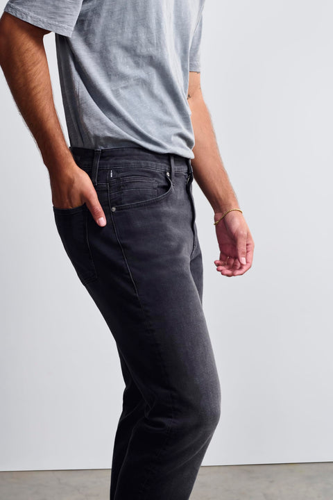 General Denim Works Bridge Men's Regular Rise Straight Leg Jeans, Smoke Denim, 33x32