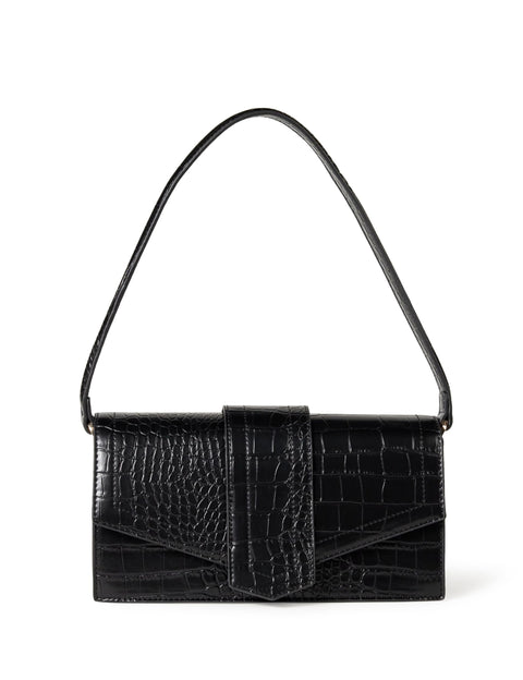 The Drop Women's Safiya Flap Shoulder Bag, Black, One Size The Drop