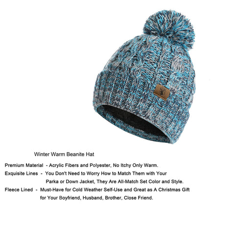 Honnesserry Winter Warm Beanie Hat Scarf and Touchscreen Gloves Set for Womens Skull Caps Neck Scarves with Fleece Lined Honnesserry