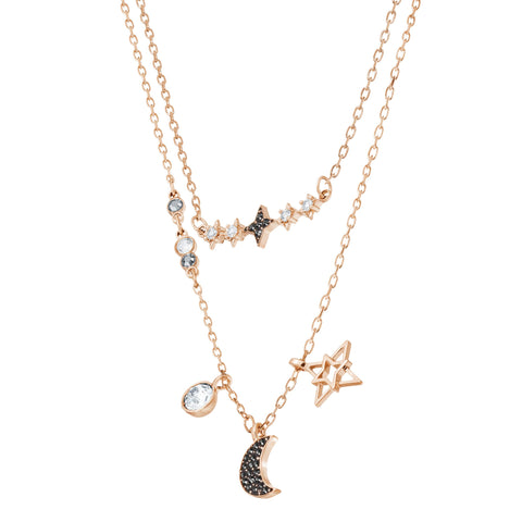 SWAROVSKI Necklace Set with Mixed Metal Plated Chains, Clear and Colored Crystals SWAROVSKI