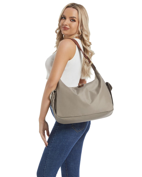 Mouteenoo Crossbody Purse for Women, Shoulder Tote Handbag Messenger Bag with Adjustable Shoulder Strap (Grey) Mouteenoo