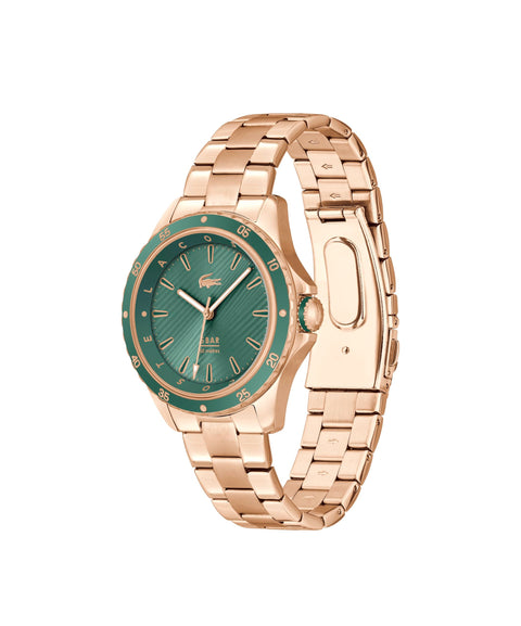 Lacoste Santorini Women's 3H Quartz Watch, Stainless Steel Wristwatch, Water Resistant up to 5 ATM/50 Meters, Elegant Watches for Women, 36mm Lacoste