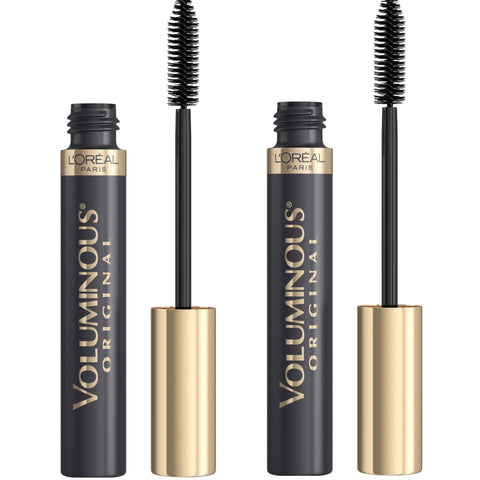 L'Oreal Paris Makeup Voluminous Original Volume Building Mascara, Black, 2 Count