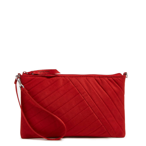 Vera Bradley Women's Cotton Convertible Wristlet With RFID Protection, Cardinal Red, One Size Vera Bradley
