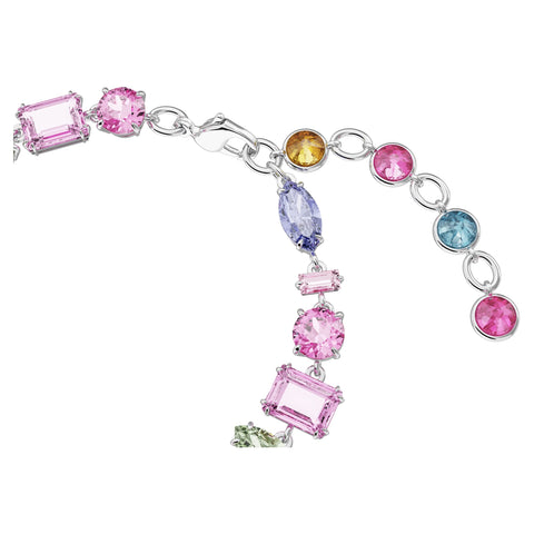 Swarovski Gema Soft Bracelet, Multicolored Crystals, Mixed Cuts, on Gold-Tone Finished Band, Part of the Swarovski Gema Collection Swarovski