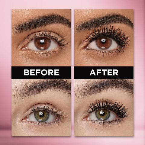 L'Oréal Paris Voluminous Mascara, Voluptuous Volume, Intense Length, Feathery Soft Lashes, No Flaking - Pack of 2