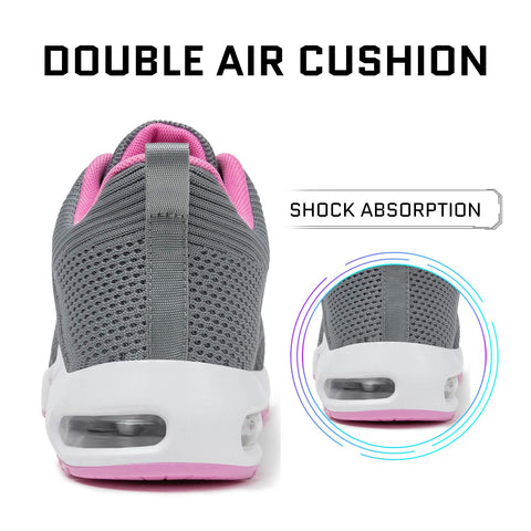 Mishansha Womens Fashion Sneakers Ultra Lightweight Breathable Arch Support Sport Shoes Training Running Walking Shoes Gym Tennis Shoes 9 Grey