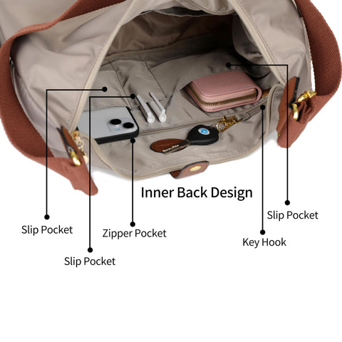 Mouteenoo Crossbody Purse for Women, Shoulder Tote Handbag Messenger Bag with Adjustable Shoulder Strap (Grey) Mouteenoo