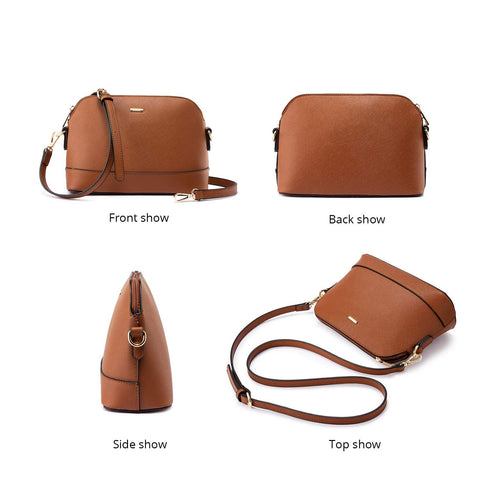 LOVEVOOK Purses for Women Classic Shoulder Tote Satchel Hobo Bags 3pcs Handbags Gift for Her Brown LOVEVOOK
