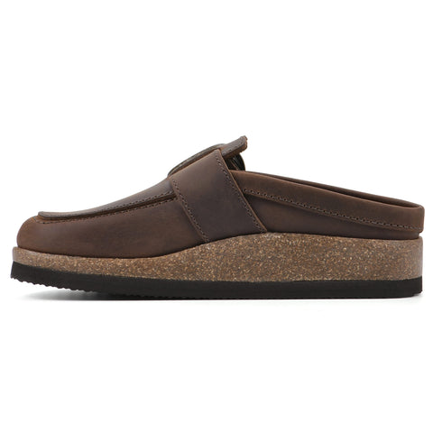 WHITE MOUNTAIN Women's Bueno Mule, Brown/Leather, 11 M