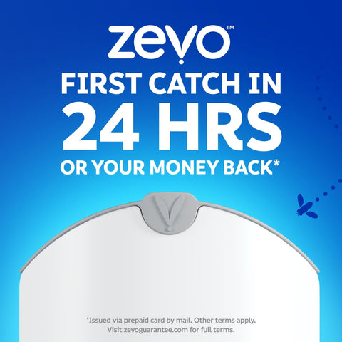 Zevo 2 Flying Insect Traps & 2 Cartridges - Plug In Fly Trap & Indoor Bug Catcher for Gnats, House & Fruit Flies - Mess-Free - Use in Any Room - Uses Blue & UV Light (2 Plug In Devices & 2 Cartridges) ZEVO
