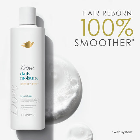 Dove Nutritive Solutions Moisturizing Shampoo 4 Count for Dry Hair Daily Moisture with Pro-Moisture Complex for Manageable and Smooth Hair 12 oz