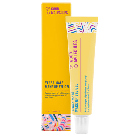 Good Molecules Yerba Mate Wake Up Eye Gel - Hydrating Under Eye Gel Cream with Hyaluronic Acid and Caffeine - Target Dark Circles and Puffiness - Skin Care for Face Good Molecules