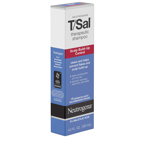 Neutrogena T/Sal Therapeutic Scalp Shampoo for Scalp Build-Up Control with 3% Salicylic Acid, Scalp Treatment for Dandruff, Scalp Psoriasis & Seborrheic Dermatitis Relief, 4.5 fl. oz Neutrogena