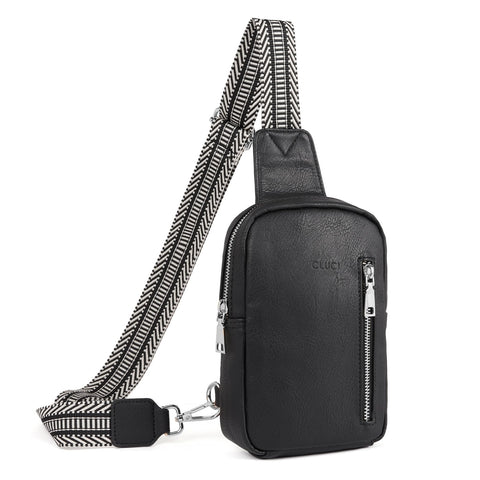 CLUCI Small Sling Bag for Women 2024 Vegan Leather Crossbody Chest Bags Trendy, Women's Fanny Pack CLUCI