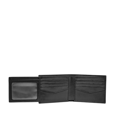Fossil Men's Ryan Leather RFID-Blocking Bifold with Flip ID Wallet, Black, (Model: ML3729001) Fossil