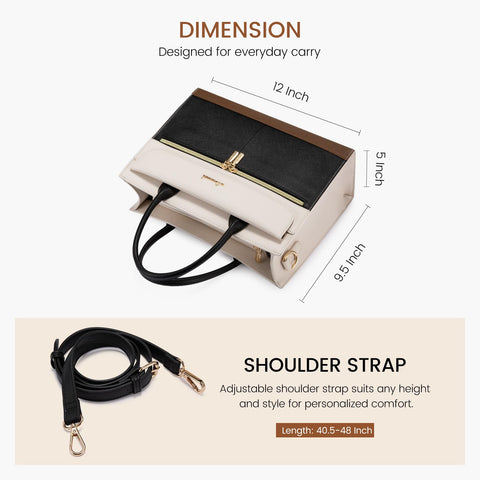 LOVEVOOK Purses and Handbags for Women,Leather Shoulder Bag Black Purse Tote,Satchel Crossbody Bags Top Handle for Ladies