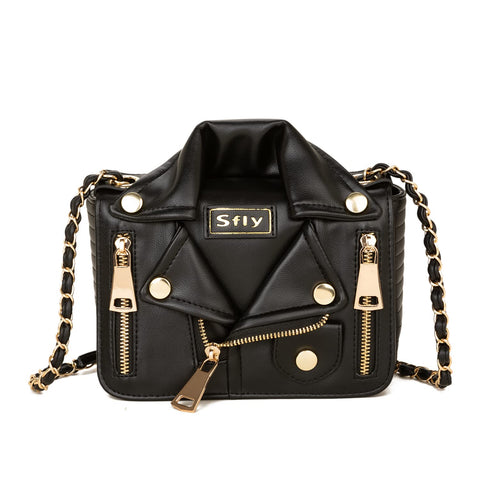 Sfly Women Satchel Chain Strap Shoulder Bag Leather Crossbody Handbags Ladies Evening Clutch Purse Unique Cute Jacket Bag Sfly