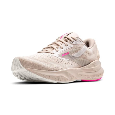Brooks Women’s Adrenaline GTS 24 Supportive Running Shoe - Chateau Grey/Coconut/Pink - 7 Medium