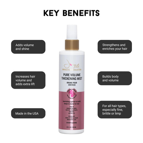 Miracle Elixir Collection Joyce Giraud Volumizing & Thickening Mist, Adds Body & Fullness, Cherry Almond Scent, 8 Fl. Oz Miracle Elixir Collection