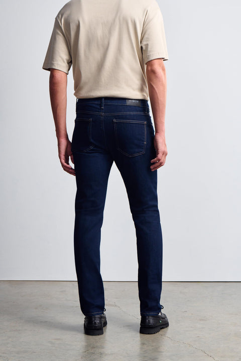 General Denim Works Ride Men's Regular Rise Slim Leg Jeans, Rinse Brushed Denim, 32x30