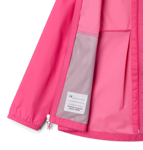 Columbia Youth Girls Switchback II Rain Jacket, Pink Ice, Medium