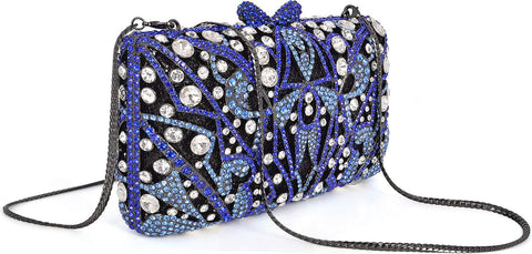 MOSSMON Luxury Crystal Clutch Women Rhinestone Evening Bag for Party and Wedding MOSSMON